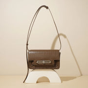 crocodile pattern shoulder bag, view 8 - MRSLM