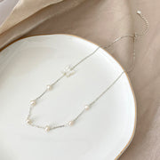 mother shell pearl necklace, view 5 - MRSLM
