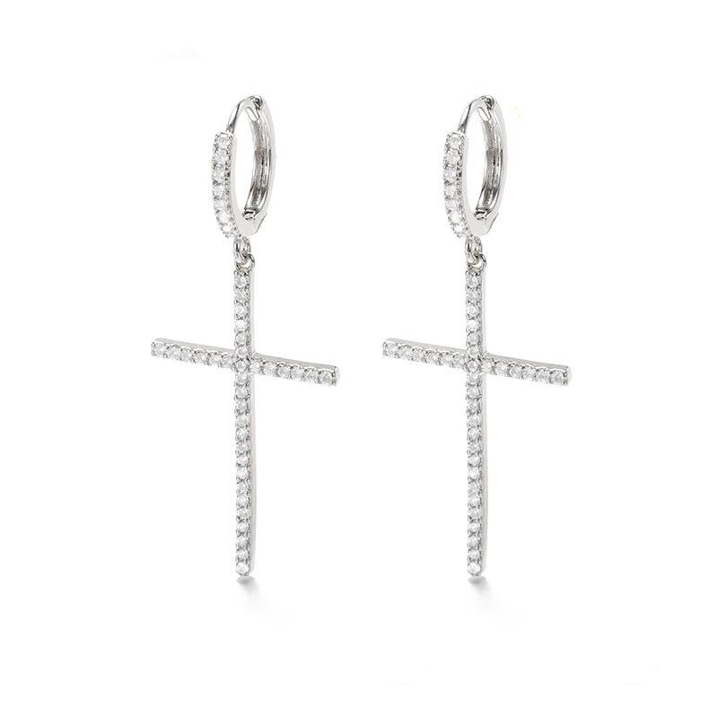 cross dangle earrings, view 7 - MRSLM