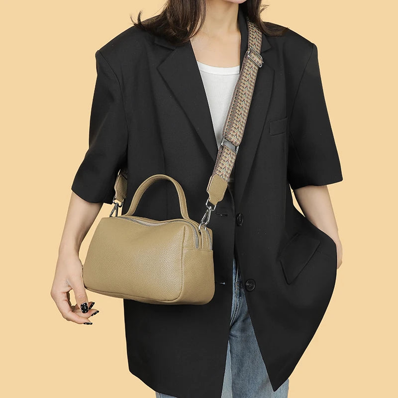 Genuine leather crossbody bag, view 13 - MRSLM