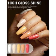 6-piece fall glitter gel nail polish kit, view 4 - MRSLM