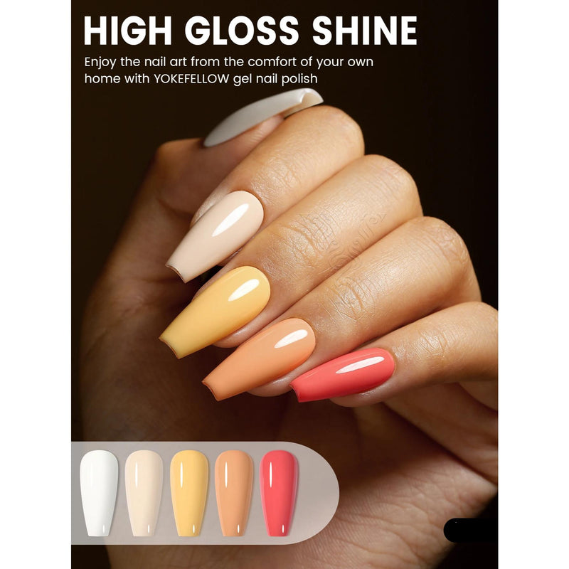 6-piece fall glitter gel nail polish kit, view 4 - MRSLM