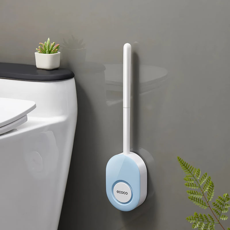 Soft silicone toilet brush with holder, view 4 - MRSLM