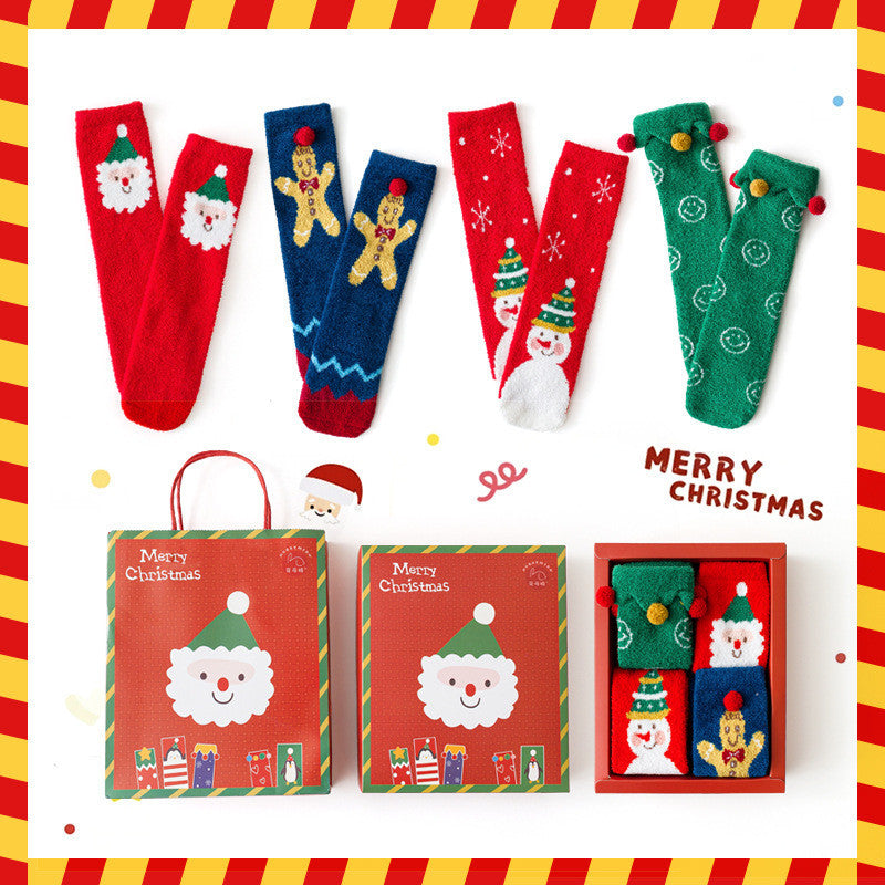 Christmas kids socks gift box, view 8 - MRSLM