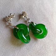 s925 silver double ring earrings, view 6 - MRSLM