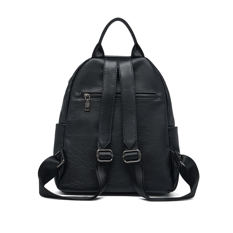genuine leather plaid backpack, view 6 - MRSLM