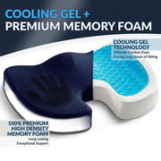 gel memory foam coccyx seat cushion, view 5 - MRSLM