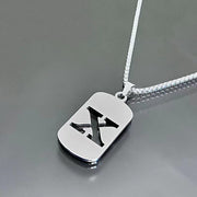 titanium steel letter necklace, view 14 - MRSLM