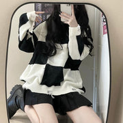 ripped plaid knit sweater, view 9 - MRSLM