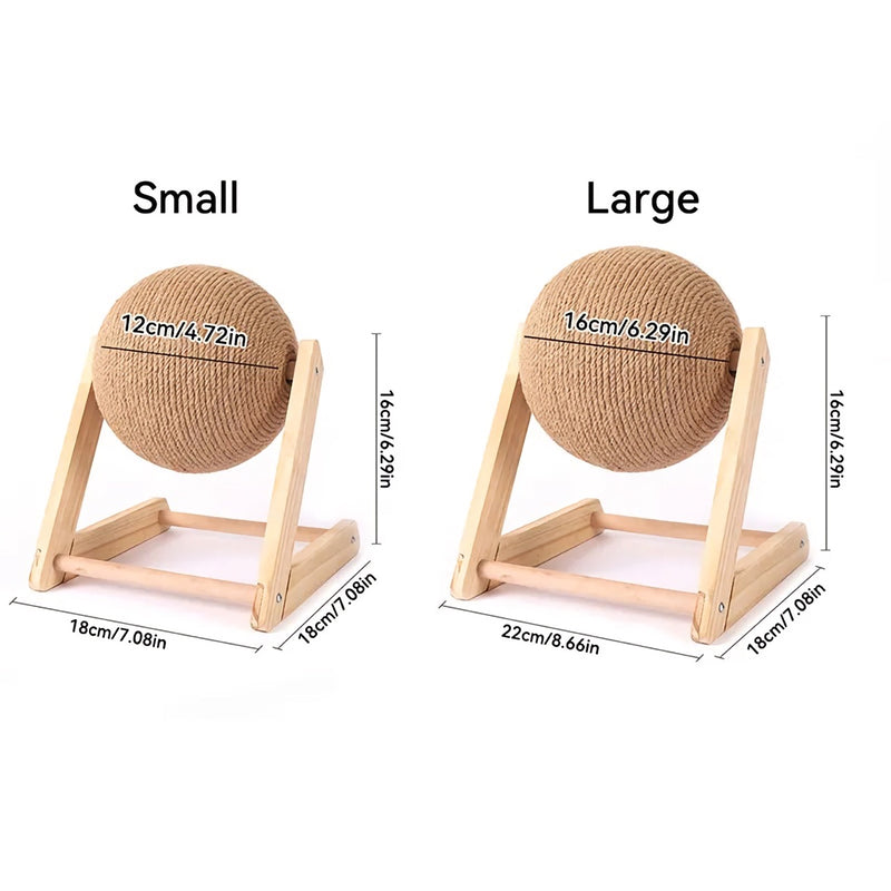 cat scratching ball toy, view 8 - MRSLM