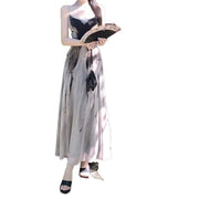 ink butterfly suspender dress, view 5 - MRSLM