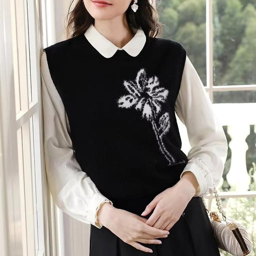 Women's black sweater vest - MRSLM