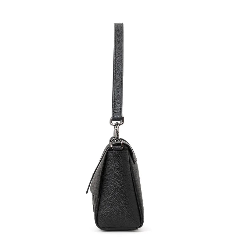 black woven shoulder bag, view 6 - MRSLM