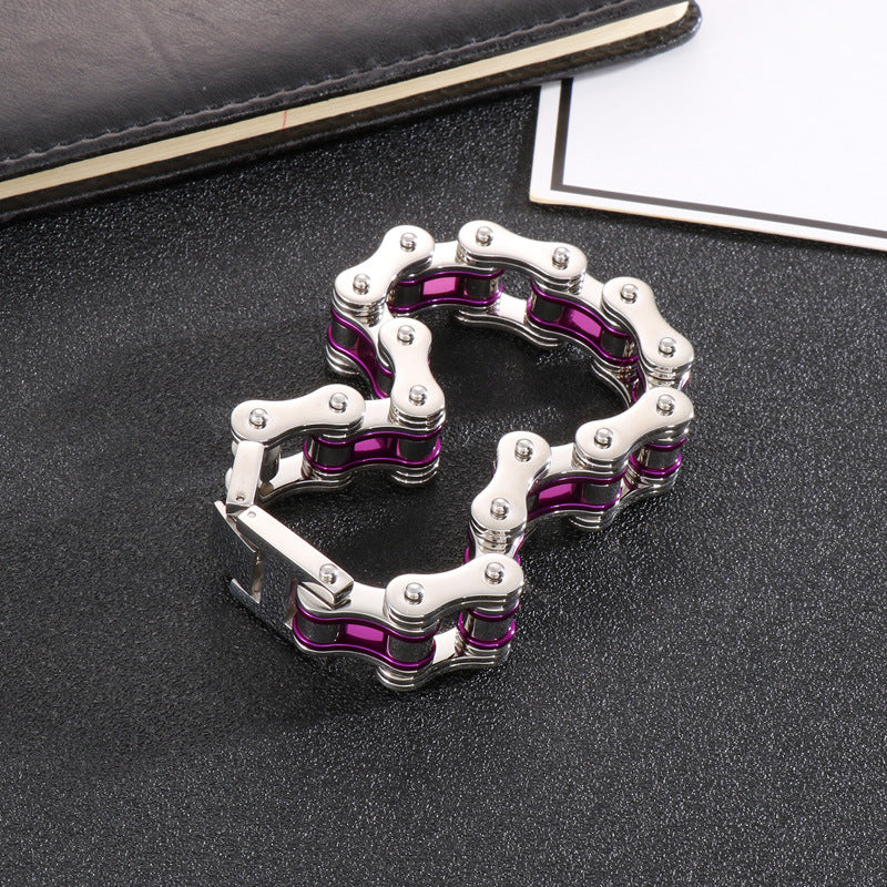 Hip Hop Style Bicycle Chain Titanium Steel Men's Bracelet