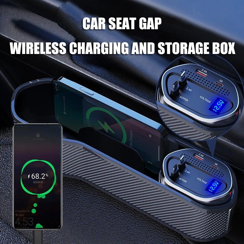 seat gap organizer with charging, view 5 - MRSLM