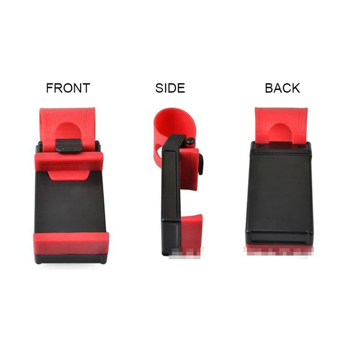 Universal Car &amp; Bike Steering Wheel Phone Mount - GPS/Navigation Holder
