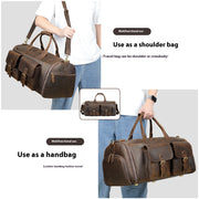 Leather handheld travel bag, view 3 - MRSLM