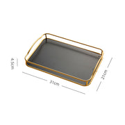 rectangular iron tea tray, view 2 - MRSLM