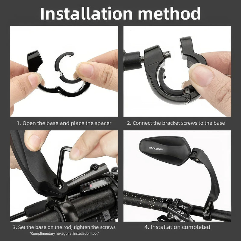 adjustable bicycle rear view mirror, view 12 - MRSLM