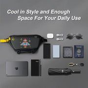pixel art sling bag with Bluetooth speaker, view 8 - MRSLM