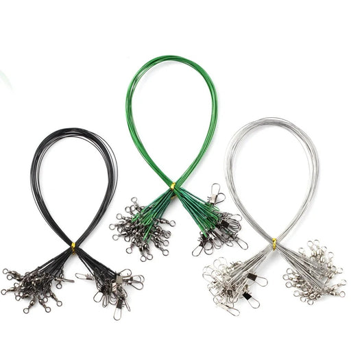 anti-bite fishing leader steel wire with swivel - MRSLM