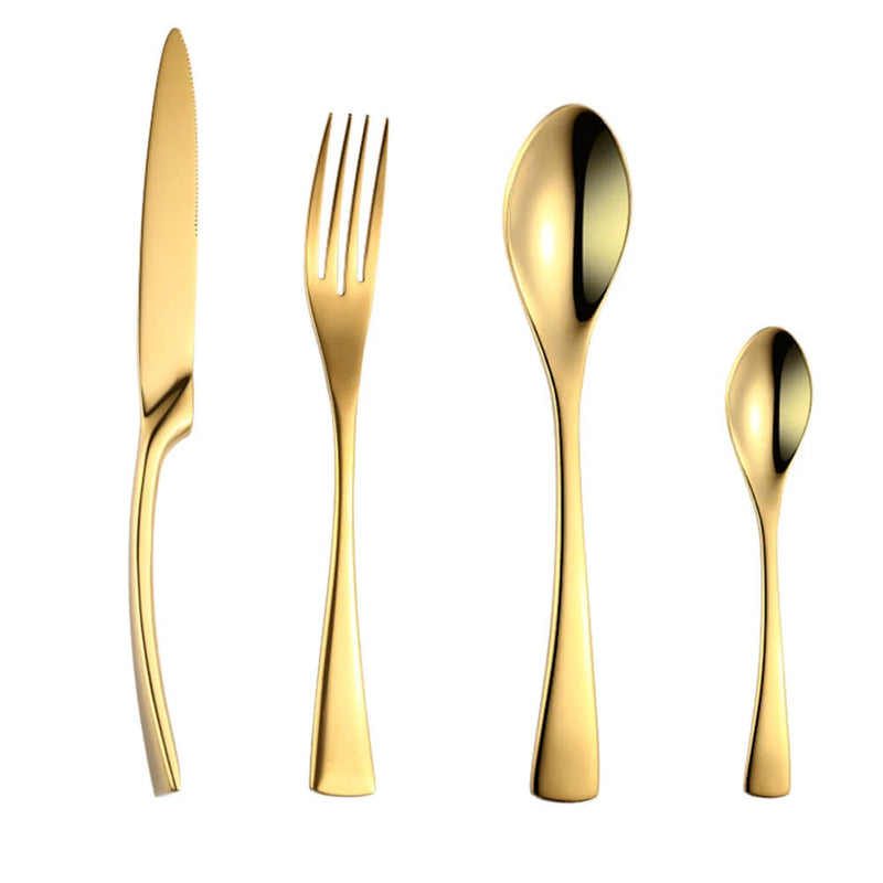 black rose stainless steel cutlery set, view 2 - MRSLM