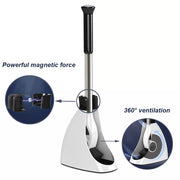 toilet brush set with stainless steel handle, view 3 - MRSLM