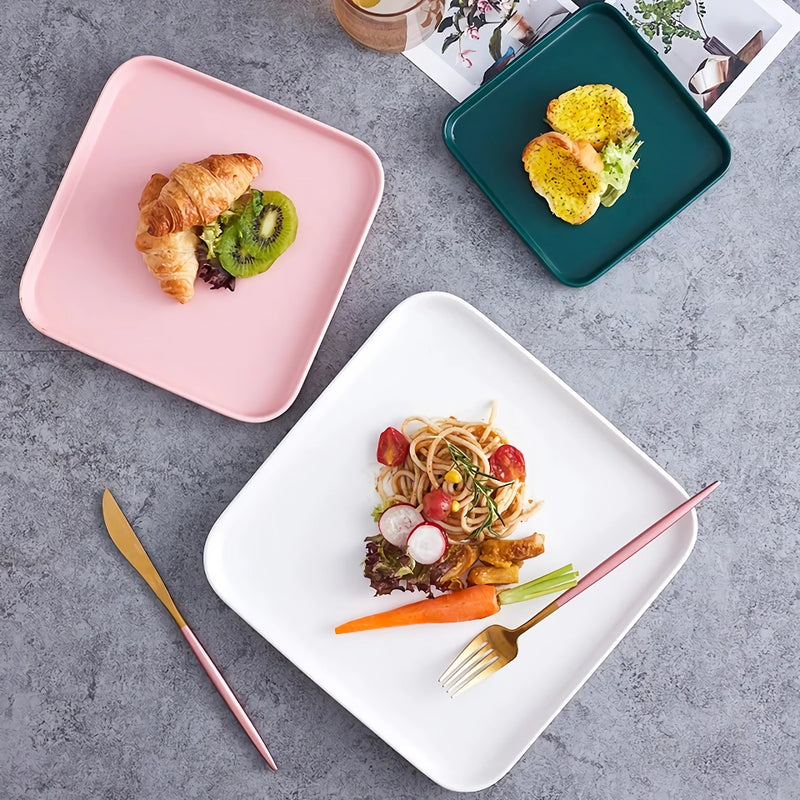 6-piece square ceramic dinnerware set, view 9 - MRSLM