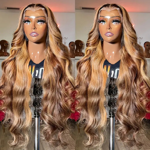 women's long curly full-head front lace wig - MRSLM