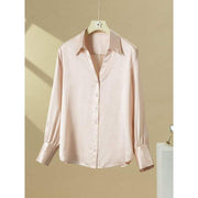 silk v-neck blouse, view 26 - MRSLM