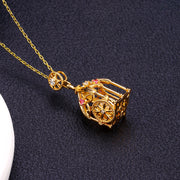 pumpkin carriage birdcage pendant, view 4 - MRSLM