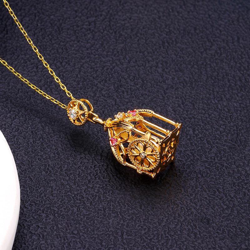 pumpkin carriage birdcage pendant, view 4 - MRSLM