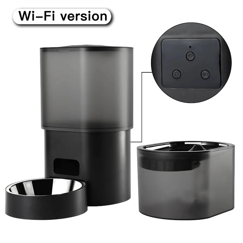 Smart WiFi automatic cat feeder and water dispenser, view 3 - MRSLM