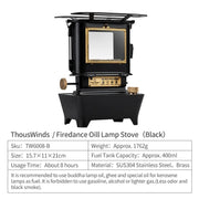 retro oil lamp stove, view 2 - MRSLM