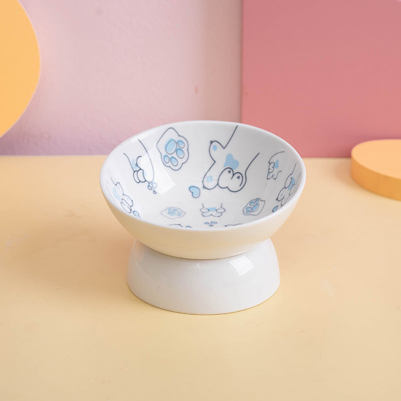 cartoon ceramic cat bowl, view 6 - MRSLM