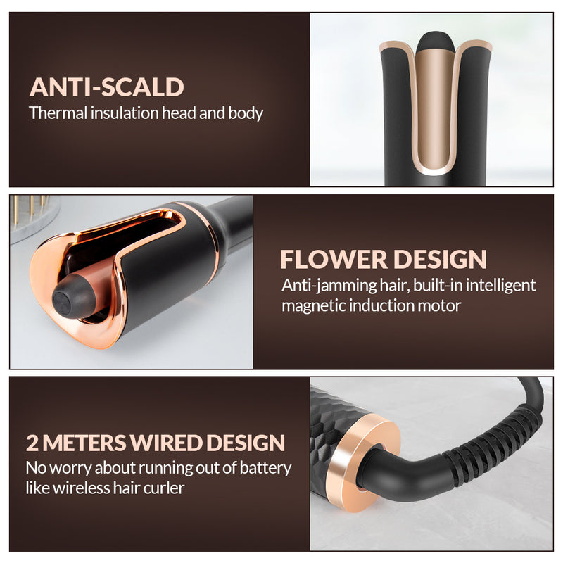 auto rotating ceramic hair curler, view 7 - MRSLM