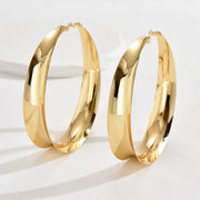 glossy geometric hoop earrings, view 12 - MRSLM