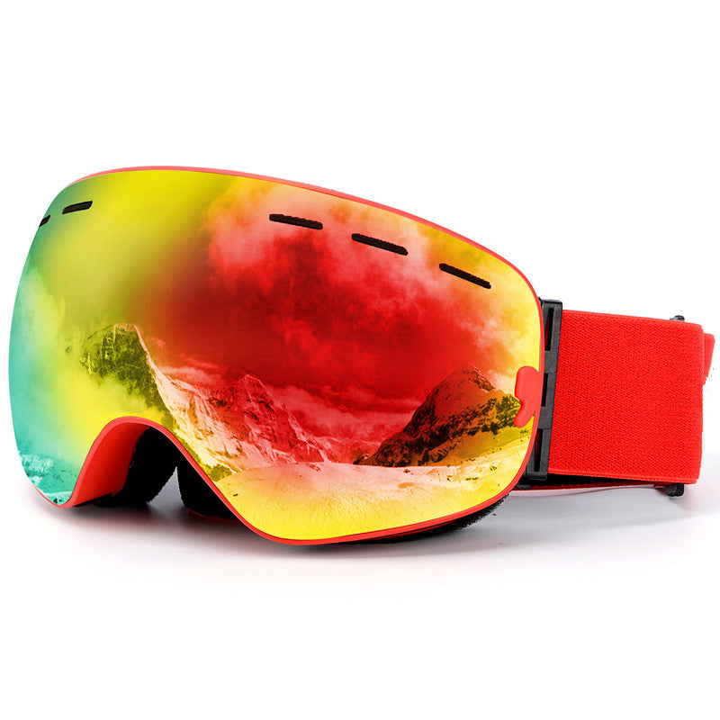 large spherical mirrored ski goggles, view 5 - MRSLM