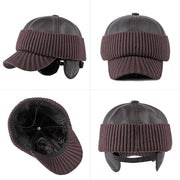 Men's winter earflap baseball cap, view 3 - MRSLM