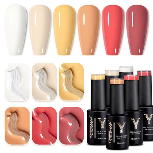 6-piece fall glitter gel nail polish kit - MRSLM