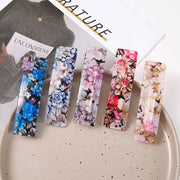 acrylic floral hair claw clip, view 7 - MRSLM