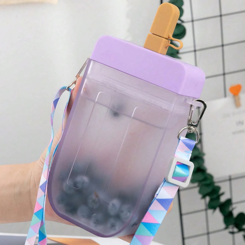kids water bottle with straw, view 2 - MRSLM