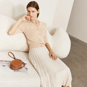 v-neck knitted cardigan, view 5 - MRSLM