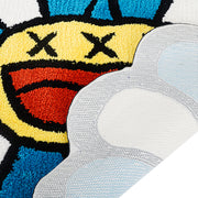 colorful smiling face tufted rug, view 7 - MRSLM