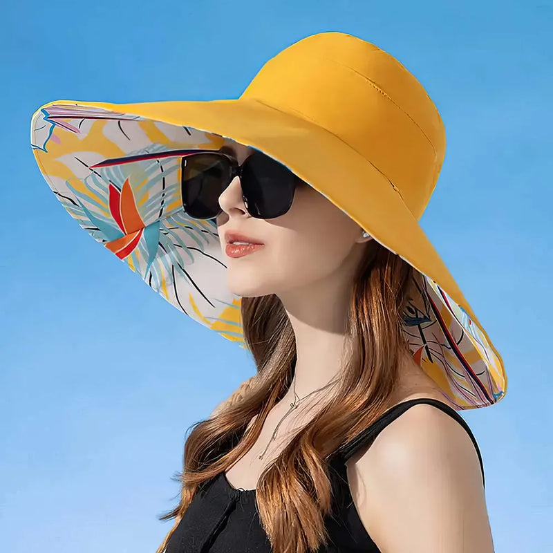 Large brim women's sun hat, view 7 - MRSLM