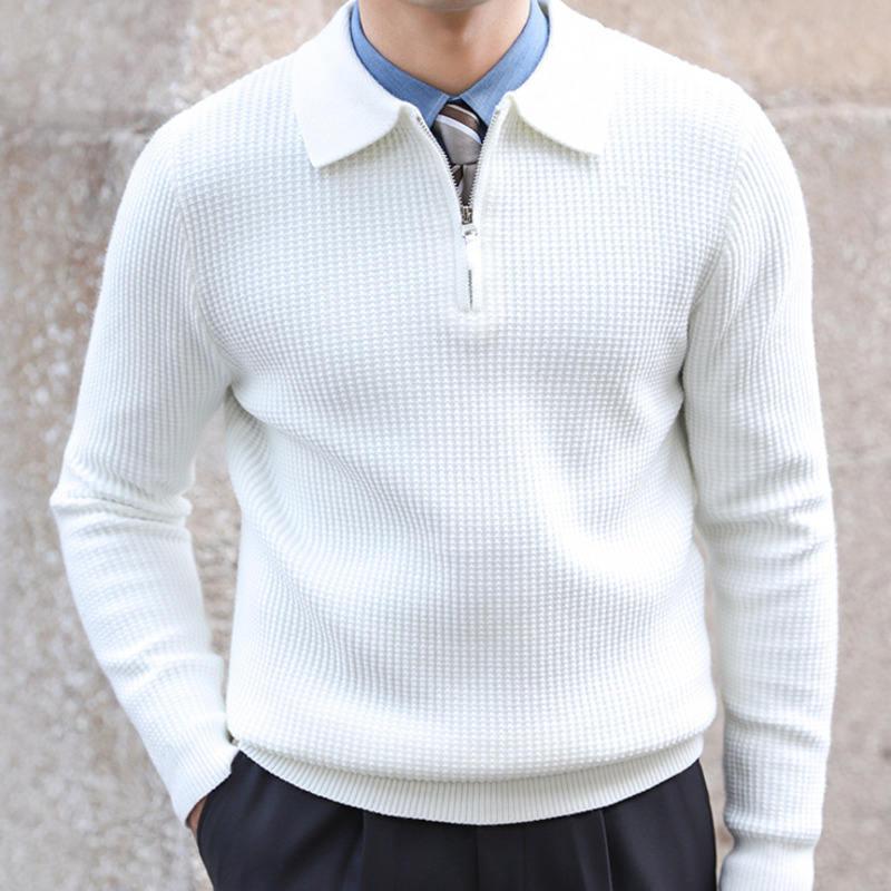 men's slim fit knit pullover sweater - MRSLM