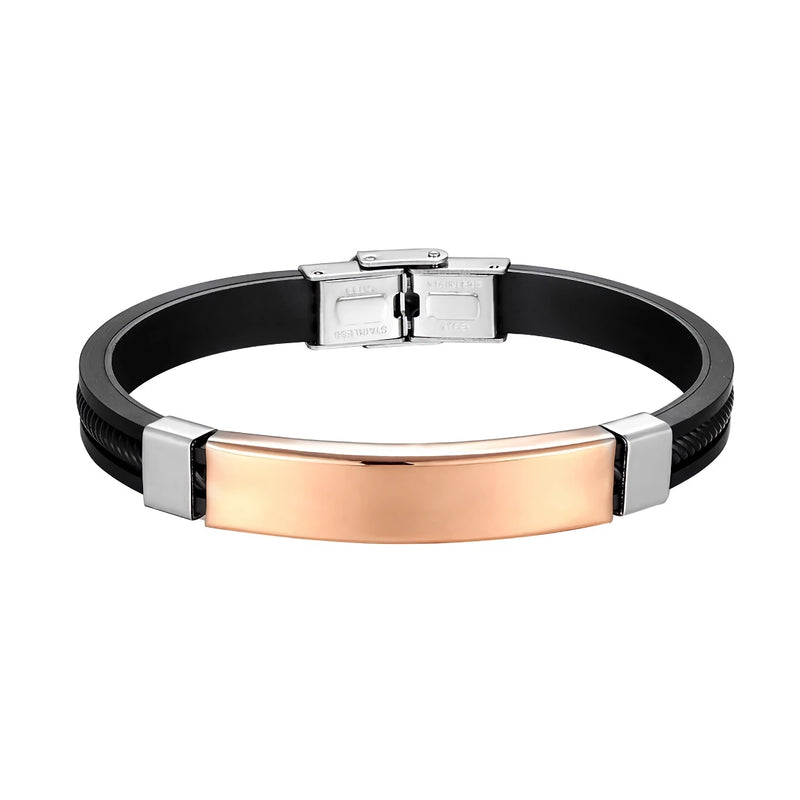 stainless steel and silicone bracelet, view 2 - MRSLM