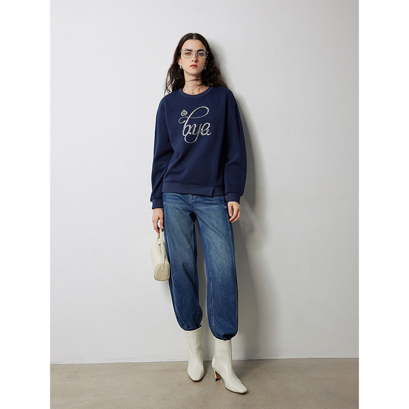 bead letter sweatshirt, view 6 - MRSLM