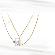 freshwater baroque pearl silver necklace, view 4 - MRSLM