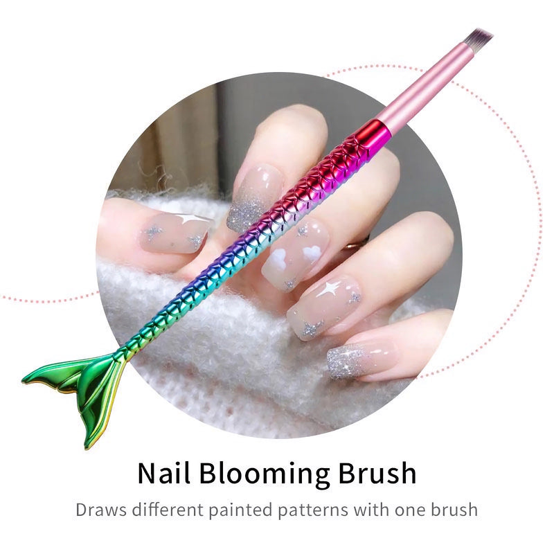 gradient mermaid handle nail art brush set, view 7 - MRSLM